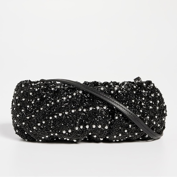 STAUD Cosmic Wave Beaded Bean Bag in Black, New w/Tag - Picture 3 of 12